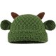 thumbnail image 1 of Winter Knitted Beanie Hat with Satin Lining, Faux Fur Pompom, Soft Solid Color Hat with Brim for Women, 1 of 3