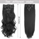 thumbnail image 3 of Typpkmm 7 Unids/Set 16 Clips ExtensióN De Cabello Negro Largo Liso Pelo Natural Ombre Peluca Fibra Resistente Al Calor Para Peinado De Mujer, 3 of 7