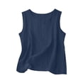 thumbnail image 5 of 2 Piece Sets for Women Summer Outfits Beach Vacation Clothes Wide Leg Crop Pants Navy L(L), 5 of 6