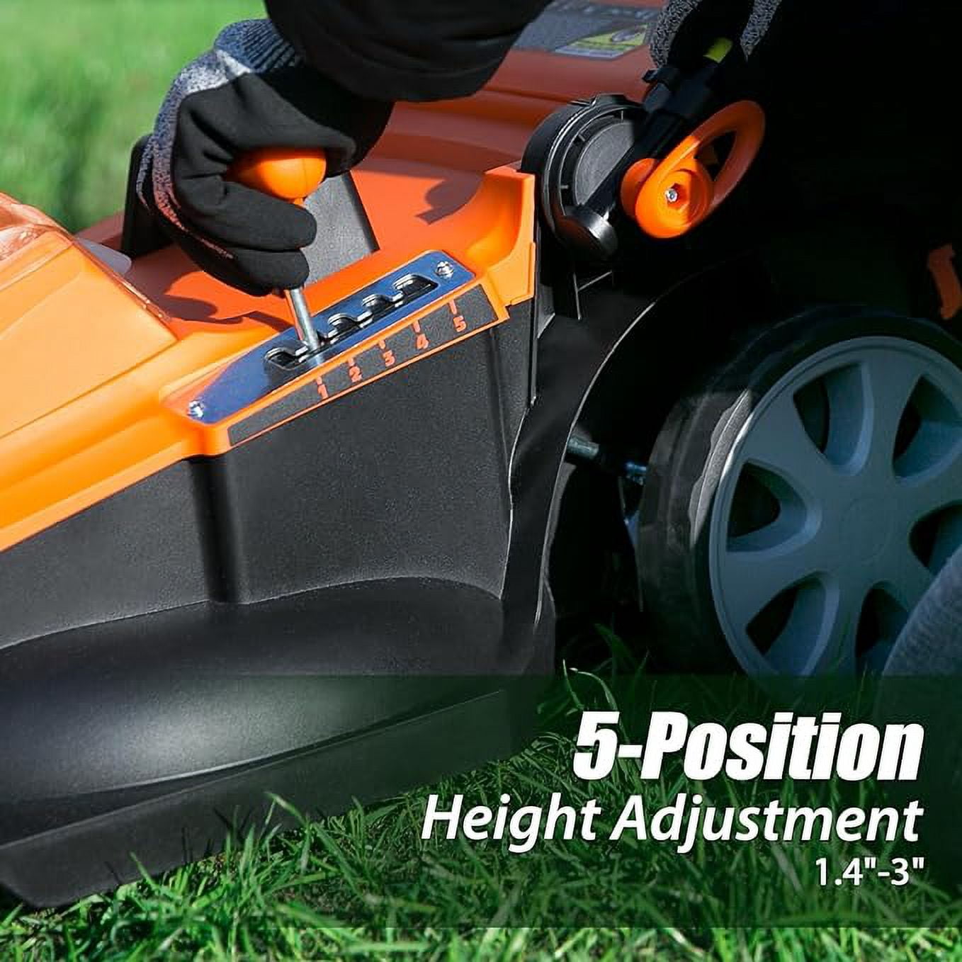 LawnMaster CLMF4817E 48V MAX Brushless Mower with 2X24V MAX 4.0Ah Battery and a Dual Charger