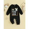 thumbnail image 3 of Jxzom My First Easter Baby Boy Girl Outfit Mr. Steal Your Eggs Long Sleeve Jumpsuit Romper 0 3 6 12 18 Months Newborn Easter Clothes, 3 of 8