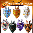 thumbnail image 4 of Halloween Dog Bandanas 2 Pack,Triangle Reversible Fall Pet Scarf, Durable Fabric, Adjustable Fit, 4 of 5