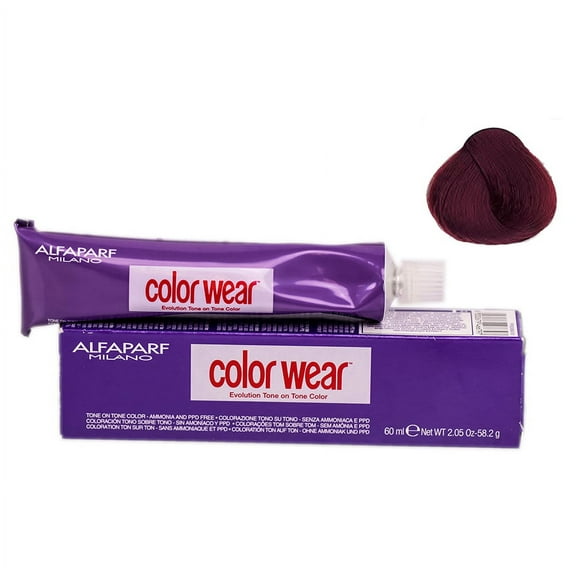 Alfaparf Milano Colorwear Demi-permanent color 2.05oz CHOOSE YOUR COLOR! ( Hair Color:4.66- Medium Intense Red Brown;)