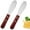 [#01]-Brown, variant on Bxaolu Pack of 2 Stainless Steel Butter Spreader Knife with Wooden Handle, Wide Stainless Steel Spreader Kitchen Knives for Sandwiches Butter Cheese