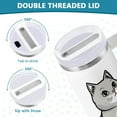 thumbnail image 3 of Yayeee 40oz Double-Wall Insulated Stainless Steel Tumbler with Handle Bottle, Gray Cute Chubby Cat, 3 of 8