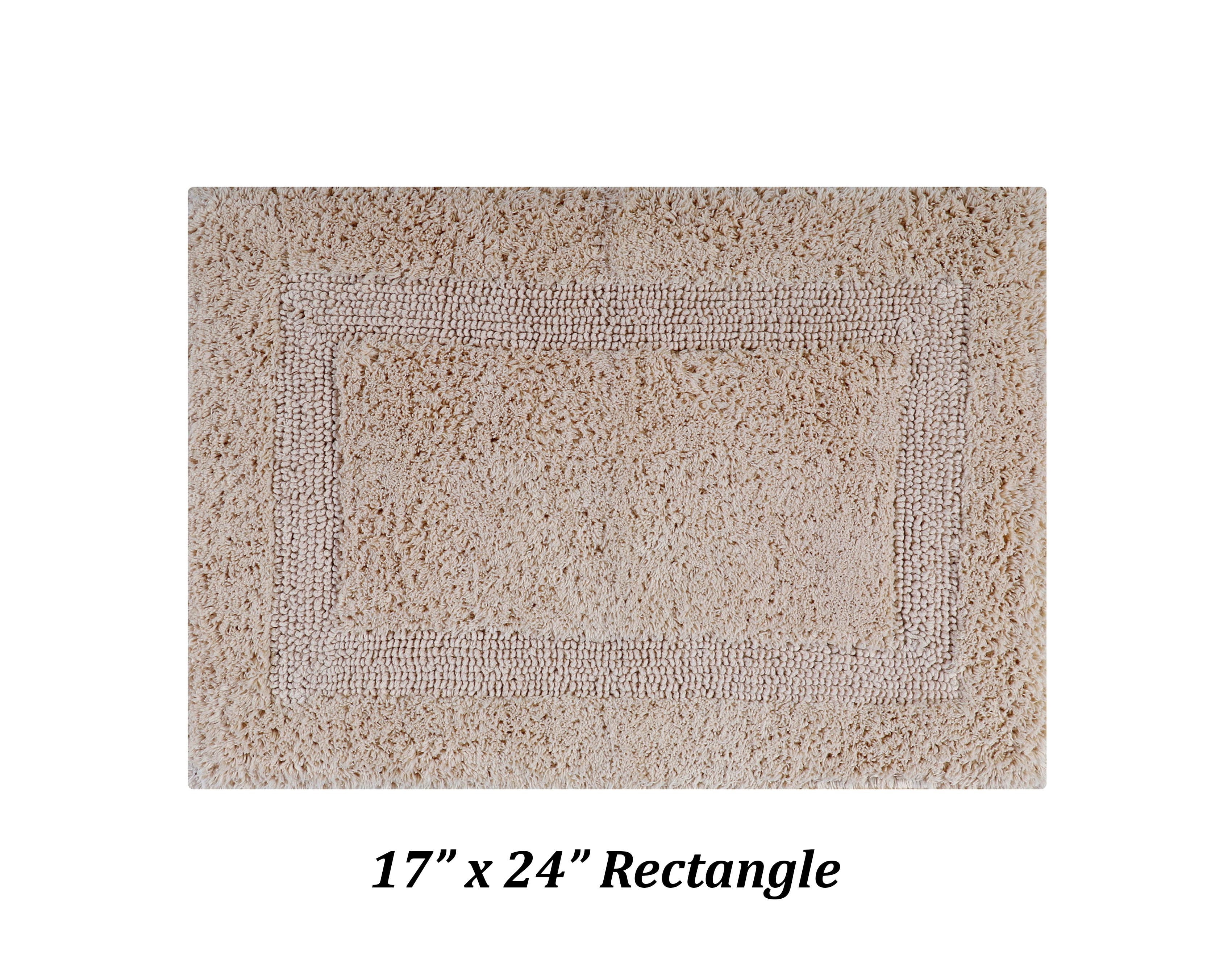 Better Trends Premium 2 Piece Bathroom Rug Set 100% Cotton, Extra Soft Tufted Bath Mat, Water Absorbent & Reversible Mat, Sand Lux Collection