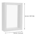 thumbnail image 3 of DIY Stereoscopic Plant Specimen Frame Double Sided Glass Leaves Photo Frame Creative Table Decoration (White, 6 Inches), 3 of 5