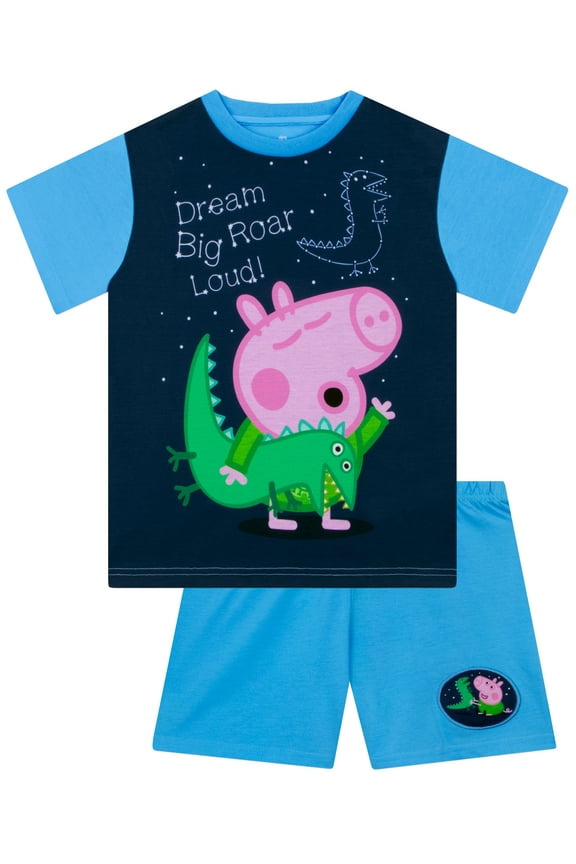 Boys Short Sleeve Pajamas Blue Sizes 2T-8