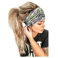 thumbnail image 2 of Heardband AURORADY Women Print Headband Elastic Head Wrap Hair Band Bandana Headband, Fashion Wide Headband Green, 2 of 3