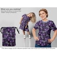 thumbnail image 5 of oneOone Coton Flex Moyen Violet Tissu Floral Rétro Robe Tissu Tissu Imprimé par la Cour 40 Pouces de Large, 5 of 5