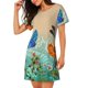 thumbnail image 2 of Easygdp Colorful Plants And Insects Camisón de manga corta para mujer, informal, estampado, 2 of 6