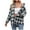 Grey, variant on Womens Plus Size Flannel Shirts Plaid Shirts Long Sleeves Casual Button Down Collared Lightweight Winter Fall Pullover Tops