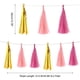 thumbnail image 2 of 15Pcs Guirnalda de Flecos Oro Brillante, Rojo Rosa, Rosa Claro con Cuerda para Decoración de Fiesta de Boda y Cumpleaños, 2 of 7