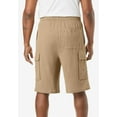thumbnail image 2 of KingSize Men's Big & Tall Full Elastic Waist Gauze Cargo Shorts, 2 of 6