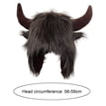 thumbnail image 4 of CSChome Thermal Hat Winter Funny Hat - Fake Cow Horn Decor Thick Warm Faux Fur Ear Protection, 4 of 7