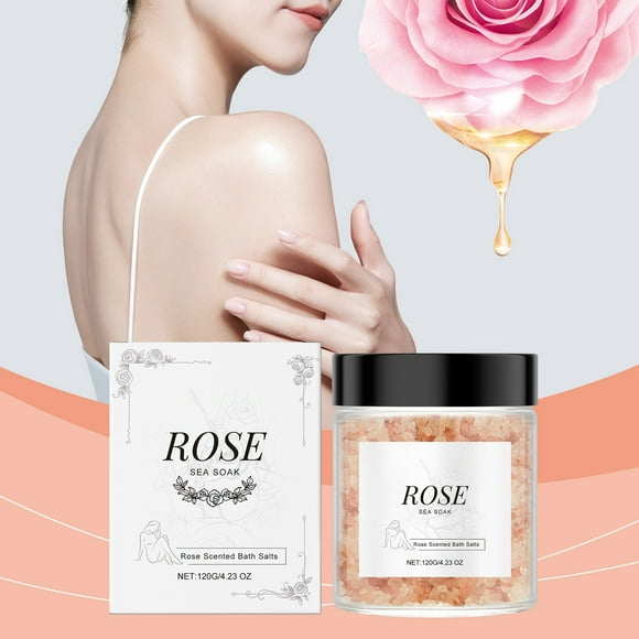 Clearance Items! Rose Bath Salts – 120g Soothing & Nourishing Bath Salts, Hydrating & Moisturizing for Soft, Smooth Skin, Ideal for Relaxing Aromatherapy Baths