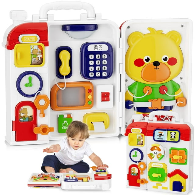Montessori Busy Board MFEESYOB con música de 1 a 3 años de educación