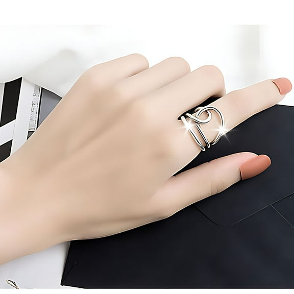 Wioihee Under $2.00 New 2025 Color Open Adjustable Finger Rings for Women Round Gold Color Female 2025 Trend Jewelry with You Accessories Trendy for Gift