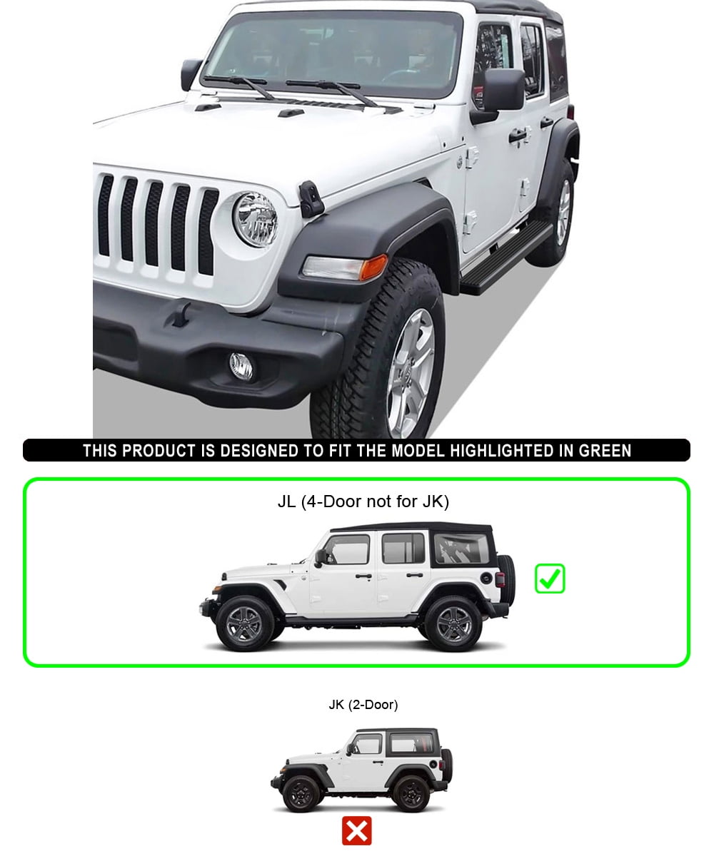 APS iBoard Running Boards 6 inches Compatible with Jeep Wrangler