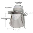 thumbnail image 3 of Fishing Hat Sun Cap UPF 50+ Outdoor Hiking Hat with Removable Mesh Face Neck Flap Cover Windproof Strap, 3 of 6