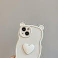thumbnail image 3 of Love Heart Cute Bear Wave Solid Color Frosted Soft Case Compatible with iPhone Case (iPhone 15 Pro Max,Brown), 3 of 8