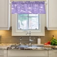thumbnail image 4 of 54x18 Inches Valance Curtain Lavender Glitter Stars Pattern Window Curtains Rod Pocket Design for Kitchen Living Room Bedroom, 4 of 6