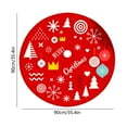thumbnail image 4 of Cheapark 35 Inch Christmas Tree Skirt - Delicate Printed Design, Festive Bottom Decor for Holiday Tree & Home, 4 of 6