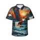 thumbnail image 1 of Fotbe Textured Bald Eagle Camisa Hawaiana para Hombre Unisex – Camisa Casual de Verano con Botones de Manga Corta de Algodón y Lino,Medium, 1 of 7