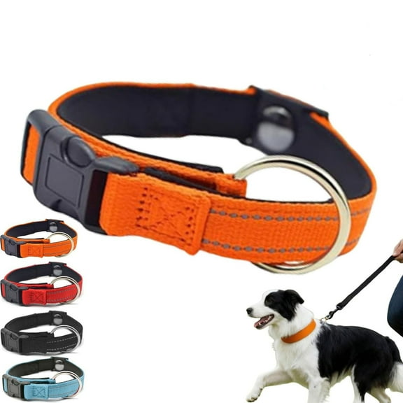 Pawliberation Magnetic Dog Collar with Quick-Release Buckle, Reflective & Breathable Double-Layer Nylon, Adjustable Comfort Fit for Senior Dogs