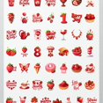 thumbnail image 4 of 35pcs-50pcs Red Stickers Stationery Stickers Sweet Kids Stickers Funny DIY Stickers for Laptops Suitcases, 4 of 9