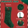 thumbnail image 3 of Christmas Stockings with Initials, 18 Inches Large Embroidered Monogrammed Cable Knit Christmas Stocking for Family, Xmas Holiday Party Gifts & Decoration for Fireplace, 3 of 7
