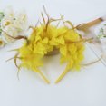 thumbnail image 2 of ZQUUVOU Women's Carnival Feather Headband Flower Party Hair Accessory Dance Headpiece Role Play Carnival Props Yellow, 2 of 6