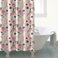 thumbnail image 4 of Pioneer Flower Floral Print Pattern Shower Curtain 72"x84" ,Bathroom Decorative Shower Curtains Set with 12 Hooks,Modern Waterproof Washable Shower Curtain, 4 of 6
