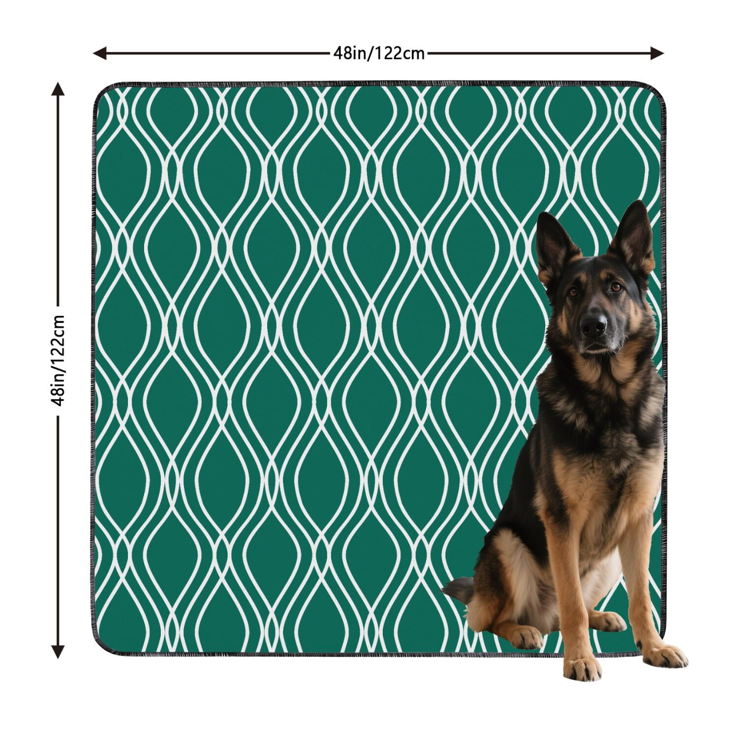 Decorative Puppy Pads, Washable Reusable Potty Pads to Blend with Your Home Decor (Texture/leopard /Geometry, 24" x35" )