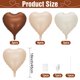 thumbnail image 2 of Globos GRESATEK en forma de corazón, blanco arena, marrón, 18 pulgadas, 10 unidades, 2 of 8