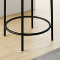 thumbnail image 6 of Isaac Modern Backless Bar Stool with Round Soft Padded Boucle Seat and Metal Mid-Century Base, Boucle White/Black, 6 of 8