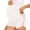 White, variant on Women's Over-the-Belly Maternity Shorts, Stretchy Cotton-Blend Pregnancy Activewear with Side Pockets, Contrast Trim Casual Lounge Shorts, Postpartum Recovery Yoga Shorts for All Trimesters