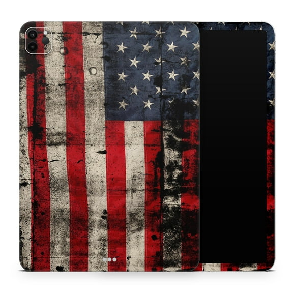 DesignSkinz American Distressed Flag Panel Full-Body Skin Decal Wrap Cover for iPad (A1219/A1337)
