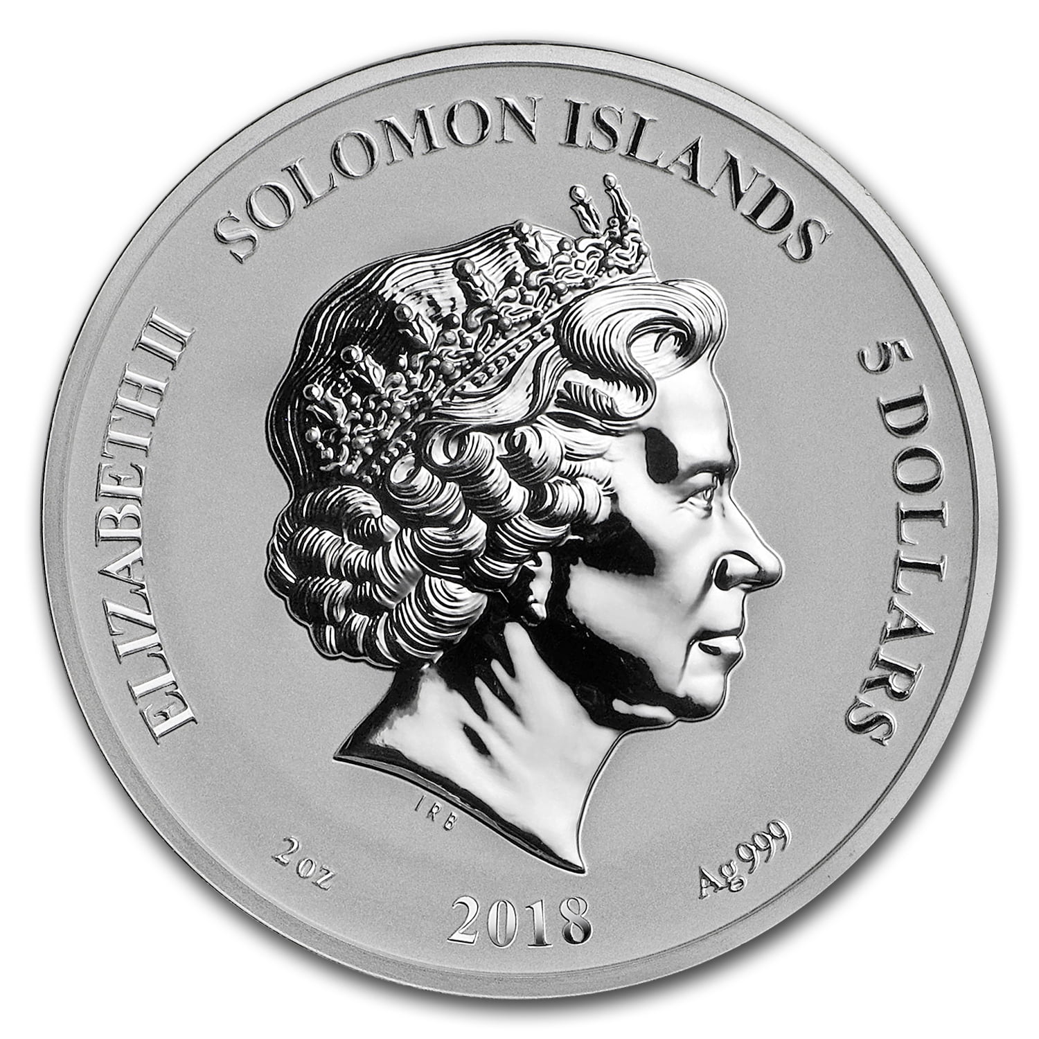 2018 Solomon Islands Legends /& Myths Series Elf 2 oz Silver Reverse Proof Coin