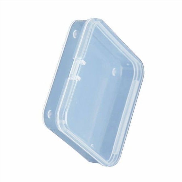 Portable Small Clear Boxes Transparent Makeup Organizer Square bead storage box Pin Case Containers with Lids for Cosmetics Crafts Hardware