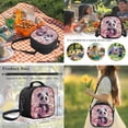 thumbnail image 3 of HUIACONG Cherry Blossom Panda Backpack for Boys Girls, Cute Panda Print School Bag 4PCS Pack with Lunch Box, Pencil Case and Water Bottle Sleeve for Elementary Kids, 3 of 7