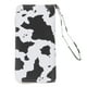 thumbnail image 1 of Cartera con estampado de vaca para mujer, monedero con cremallera y correa de muñeca, 1 of 7