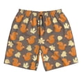 thumbnail image 3 of Uemuo Squirrel And Maple Leaves Pattern Men's Swim Trunks Hawaiian Beach Bathing Suit Swimsuits Beach Quick-Dry Shorts with Pockets-X-Large, 3 of 9