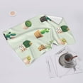 thumbnail image 7 of YFYANG Absorbent Towel, Soft Skin-Friendly Cactus Plants Flowers Pattern Washcloth Bath Towel, Suitable for All Skin, 27.5 x 16-inch, 7 of 7