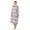 Pink Sail Deer Fairisle, variant on Women’s Super-Soft Velour 46” Long Sleeve V-Neck Sleepwear Lounger, Sizes XS-4X