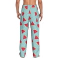 thumbnail image 3 of Goofa Watermelon Printed Soft Pajama Pants for Men, Wide Leg Comfy Casual Lounge Yoga Pants-Small, 3 of 9