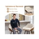 thumbnail image 4 of 26-pulgada counter height bar stools set of 2 - 360° swivel forrado sillas con backs y armrests para kitchen island, home bar, y pubs, 4 of 5