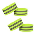 thumbnail image 2 of 4 Piezas Bandas Reflectantes Bandas Reflectantes para Muñeca, Brazo, Tobillo, Pierna, Equipo Reflectante de Alta Visibilidad Correas de Cinta Reflectora de Seguridad para Caminar Nocturno, Ciclismo y, 2 of 8