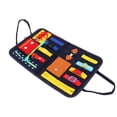 thumbnail image 1 of Tablero Ocupado De Fieltro Azul Oscuro, Juguetes Sensoriales Montessori, Ayuda Educativa Para Enseñanza Del Autismo, Herramienta De Aprendizaje Para Niños, 1 of 7