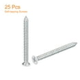 thumbnail image 3 of ST3.5x40mm White Screws Self Tapping Screws, 25 Pack Flat Head Phillips Wood Screws for Woodworking, 3 of 5